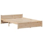 vidaXL Cadre de lit avec tête de lit sans matelas 160x200 cm
