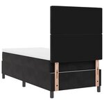 vidaXL Lit à ressorts avec matelas Noir 90 x 200 cm Velours