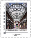 Collector 4 timbres - Passages et Galeries de Paris - Lettre Verte