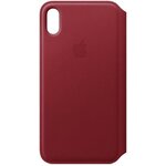 Étui folio en cuir pour iPhone XS Max - (PRODUCT)RED