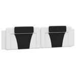 vidaXL Cadre de lit sans matelas blanc et noir 200x200 cm similicuir