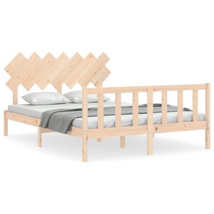 vidaXL Cadre de lit sans matelas 140x190 cm bois de pin massif