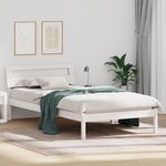 vidaXL Cadre de lit Blanc 75 x 190 cm Bois massif en pin