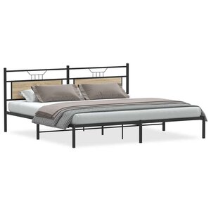 vidaXL Cadre de lit sans matelas chêne sonoma 193x203 cm