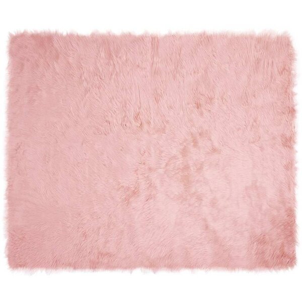 vidaXL Tapis en Peau de Mouton Synthétique Rose 200 x 280 cm Polyester