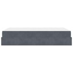 vidaXL Cadre de lit avec matelas avec matelas 2 Pièces Gris Foncé Velours