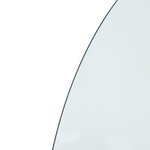 vidaXL Plaque de verre de cheminée Demi-rond 800x500 mm
