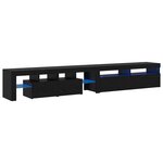 vidaXL Meubles TV 2 Pièces avec lumières LED en bois d'ingénierie chêne noir