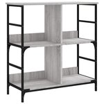 vidaXL Bibliothèque sonoma gris 78 5x33x82 cm bois d'ingénierie