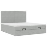 VidaXL Cadre de lit ottoman et matelas gris clair 180x200cm velours