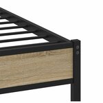 vidaXL Cadre de lit en métal sans matelas chêne sonoma 193x203 cm