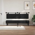 vidaXL Tête de lit suspendue Noir Tissu