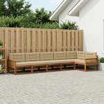 vidaXL Ensemble de canapés d'extérieur 6 Pièces Naturel et Beige