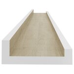vidaXL Étagères murales 2 Pièces blanc et chêne sonoma 80x9x3 cm