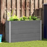 vidaXL Lit surélevé de jardin WPC 150x50x91 cm Gris