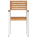 vidaXL Chaise de jardin 2 Pièces Marron 56 x 54.5 x 87 cm Teck massif