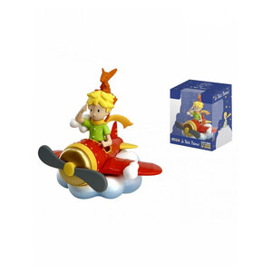 Figurine Le Petit Prince et le Renard en Avion en Résine