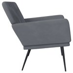 vidaXL Banc Gris foncé 108x79x79 cm Velours