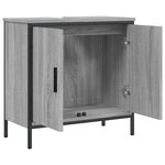 vidaXL Armoire lavabo de salle de bain sonoma gris 60x30x60 cm