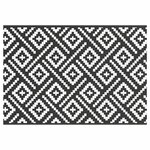 vidaXL Tapis d'extérieur ARAKIL Blanc et noir 160x230 cm PP