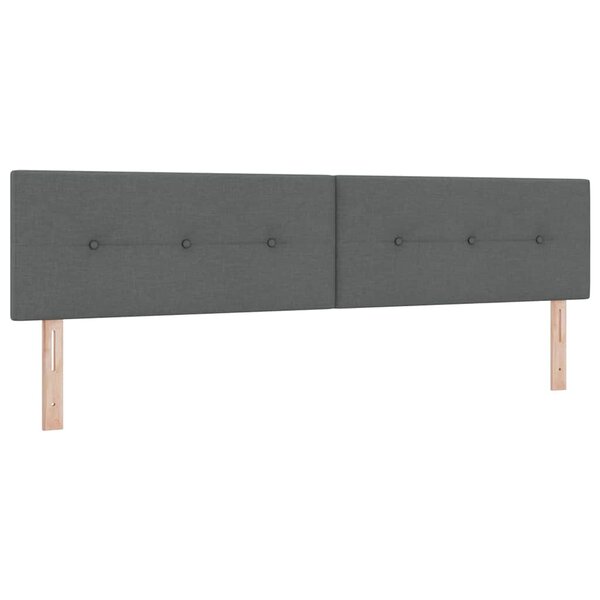 vidaXL Tête de Lit LED avec des lumières à LED Gris foncé 200 cm tissu
