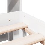 vidaXL Lit bibliothèque sans matelas blanc 140x200 cm bois pin massif