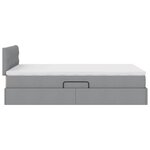 vidaXL Lit avec rangement et matelas Gris clair 120 x 190 cm