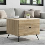 vidaXL Table basse Chêne Sonoma 49 x 50 x 40 cm Bois d'ingénierie