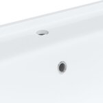 vidaXL Évier de salle de bain blanc rectangulaire céramique