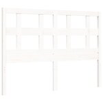 vidaXL Cadre de lit sans matelas blanc bois de pin massif