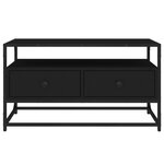 vidaXL Meuble TV noir 80x35x45 cm bois d'ingénierie