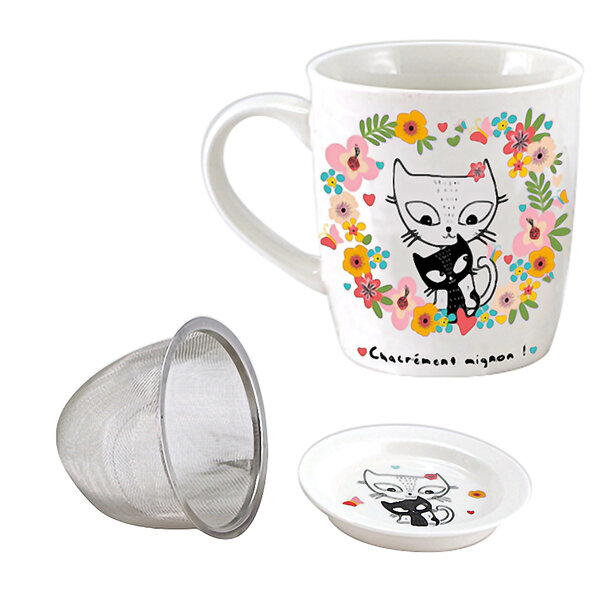 Tisanière Springy en porcelaine avec infuseur