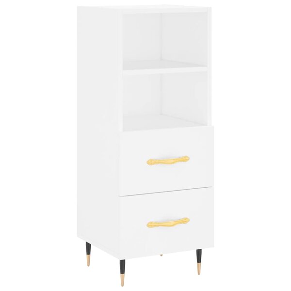 vidaXL Buffet blanc 34 5x34x90 cm bois d'ingénierie