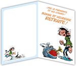 Maxi grande carte géante départ retraite gaston lagaffe franquin avec enveloppe