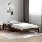 vidaXL Cadre de lit sans matelas chêne marron 90x190 cm