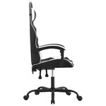 vidaXL Chaise de jeu Noir et blanc Similicuir