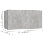 vidaXL Meubles TV 4 Pièces Gris béton 60x30x30 cm Bois d'ingénierie
