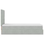 vidaXL Cadre de lit ottoman avec matelas gris clair 80x200 cm velours