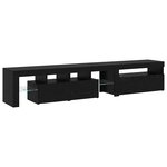 Cabinets TV vidaXL 2 Pièces avec lumières LED Chêne noir Bois d'ingénierie