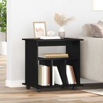 vidaXL Cabinet roulant Chêne noir 60 x 45 x 55 cm Bois d'ingénierie