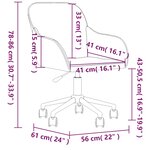 vidaXL Chaise pivotante de bureau Jaune Velours