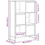 vidaXL Bibliothèque Bois Ancien 68 x 30 x 108.5 cm Bois d'ingénierie