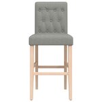 vidaXL Chaises de bar lot de 2 bois massif d'hévéa et tissu
