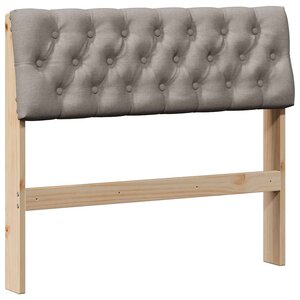 vidaXL Tête de lit capitonnée Taupe 90 cm Pin massif