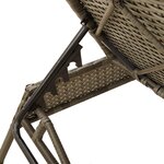 vidaXL Chaises longues lot de 2 avec table gris résine tressée