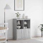 vidaXL Buffet sonoma gris 81x37x100 cm bois d'ingénierie