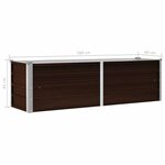 vidaXL Lit surélevé de jardin Marron 160x40x45 cm Acier galvanisé