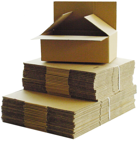 Lot de 20 Cartons ondulés à plier (L)200 x (l)140 x (H)110 mm
