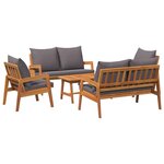 vidaXL Ensemble bistrot 5 Pièces Marron 75 x 45 x 38cm