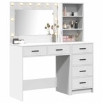 vidaXL Table de Toilette Blanc 78.5 x 41 x 135 cm Bois d'ingénierie
